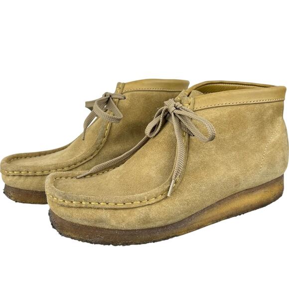 Clarks Shoes - Women's Clarks Originals Wallabies Tan Suede Leather Suede Chukka Boots (8.5)